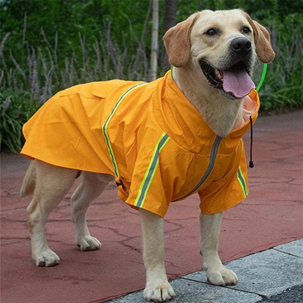 Raincoats for Large Dogs with Reflective Strip Rain