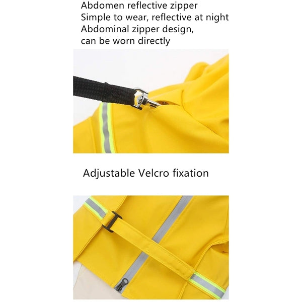 Raincoats for Large Dogs with Reflective Strip Rain