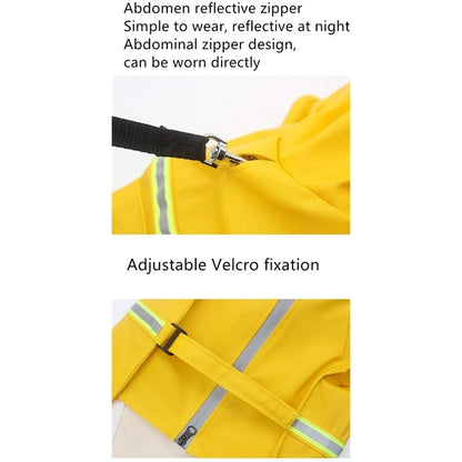 Raincoats for Large Dogs with Reflective Strip Rain