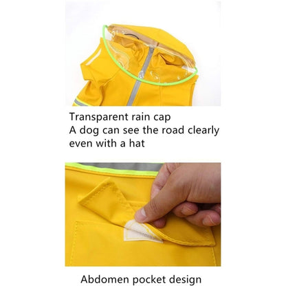 Raincoats for Large Dogs with Reflective Strip Rain