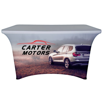 4' Customized Open Back Stretch Style Table Cover