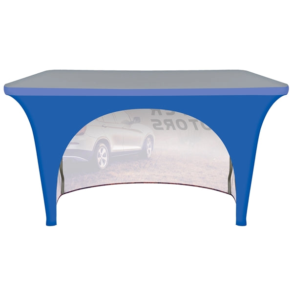 4' Customized Open Back Stretch Style Table Cover