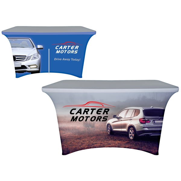 4' Customized Zipper Back Stretch Style Table Cover