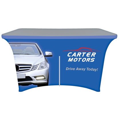 4' Customized Zipper Back Stretch Style Table Cover