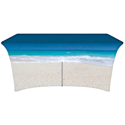 6' Customized Zipper Back Stretch Style Table Cover