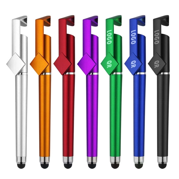QR Code Stylus Gel Pen With Phone Stand