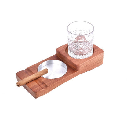 Cigar Ashtray Whiskey Glass Tray