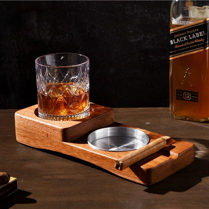 Cigar Ashtray Whiskey Glass Tray
