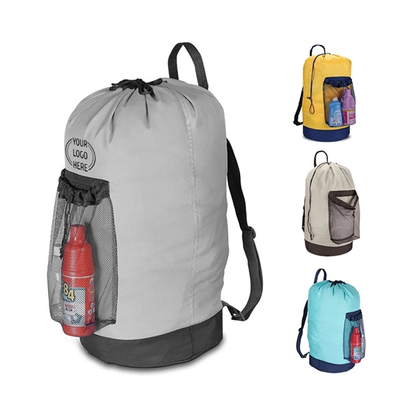 Backpack Laundry Bag With Mesh Pocket