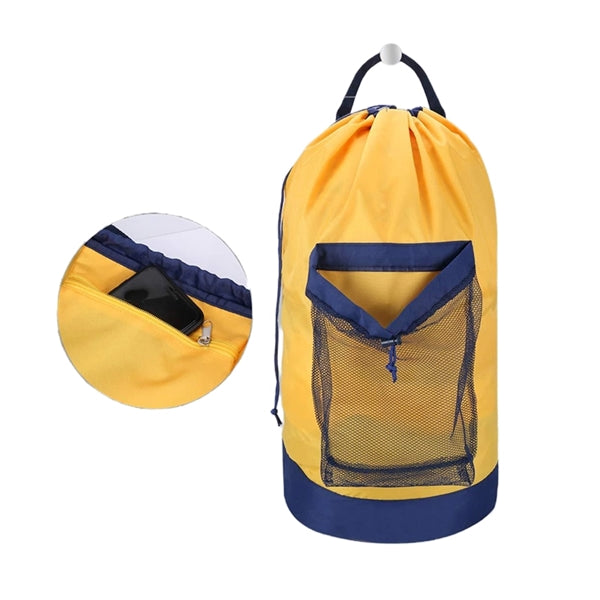 Backpack Laundry Bag With Mesh Pocket