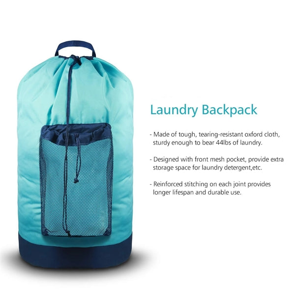 Backpack Laundry Bag With Mesh Pocket