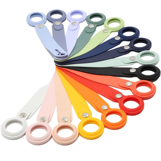 Silicone Air-Tag Holder w/ Button Closure Custom Luggage Tag
