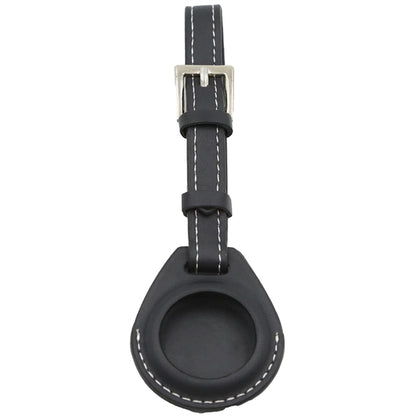 Custom Leather Air-Tag Holder w/ Buckle Closure Hang Tag