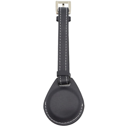 Custom Leather Air-Tag Holder w/ Buckle Closure Hang Tag
