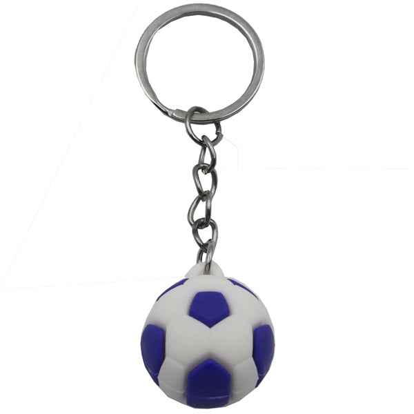 Soccer Shaped Keychains Silicone Keyring