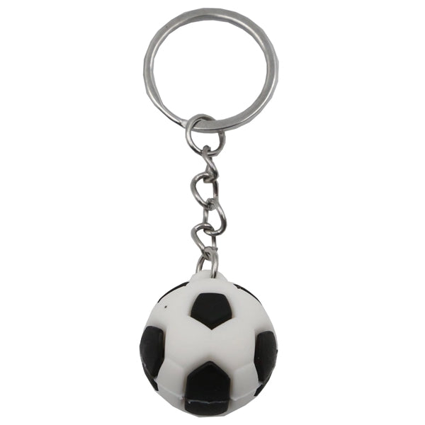 Soccer Shaped Keychains Silicone Keyring