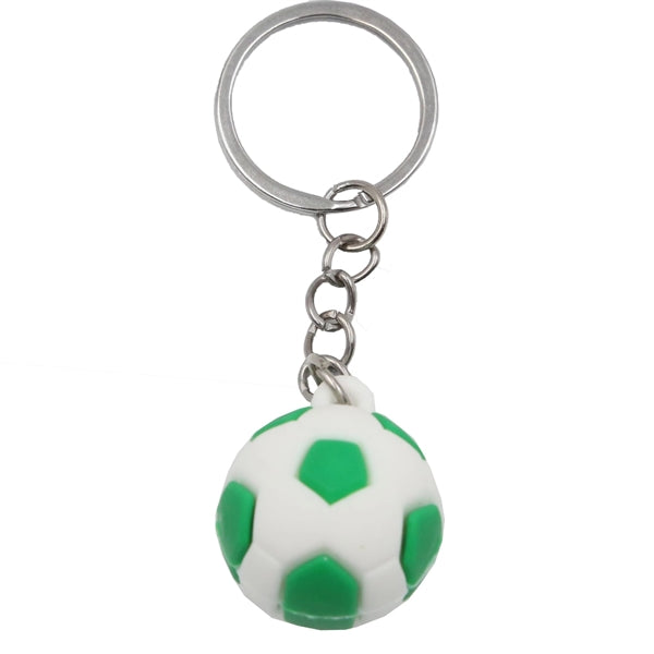 Soccer Shaped Keychains Silicone Keyring