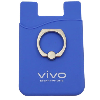 Silicone Phone Wallet w/ Finger Ring Holder & Custom Logo