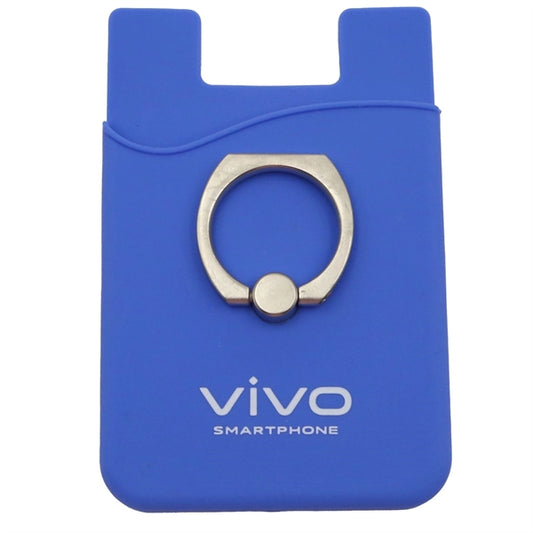Silicone Phone Wallet w/ Finger Ring Holder & Custom Logo