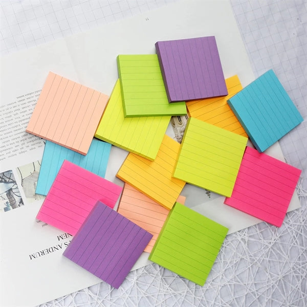 Colorful Super Sticking Power Lined Sticky Notes