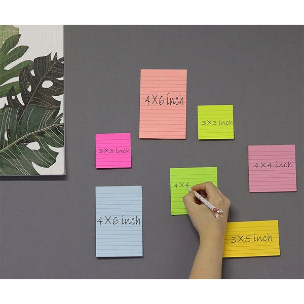 Colorful Super Sticking Power Lined Sticky Notes