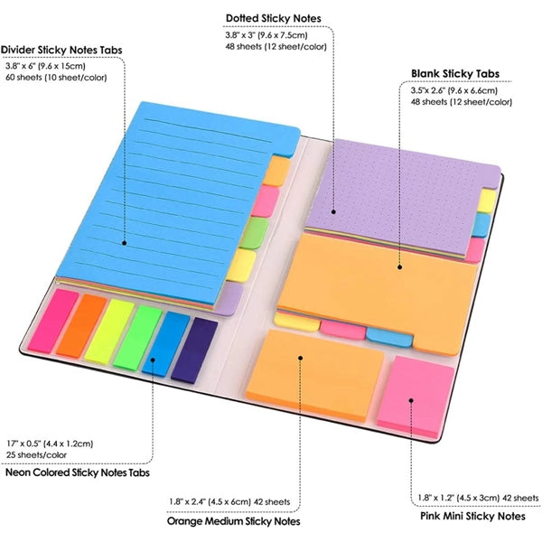 Portable Multicolor Custom Sticky Notes Set