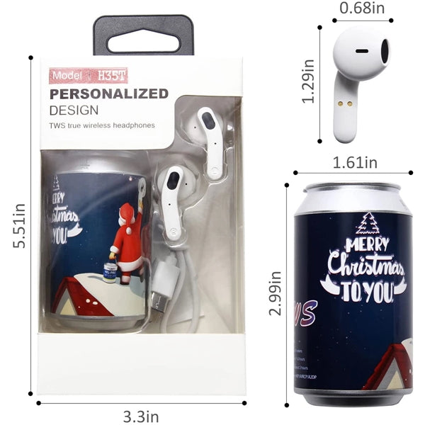 Custom Full Color Can Shape Wireless Earbuds