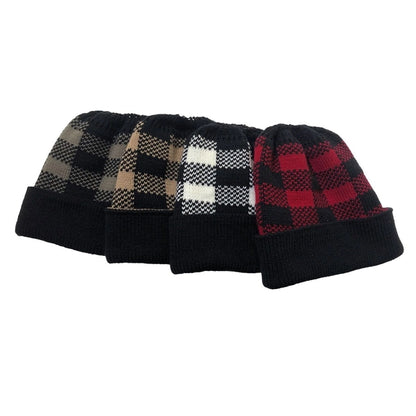 Lady Leopard Print Ponytail Knit Beanie Hat