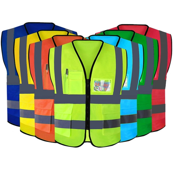 High Visibility Mesh Safety Reflective Vest With Pockets
