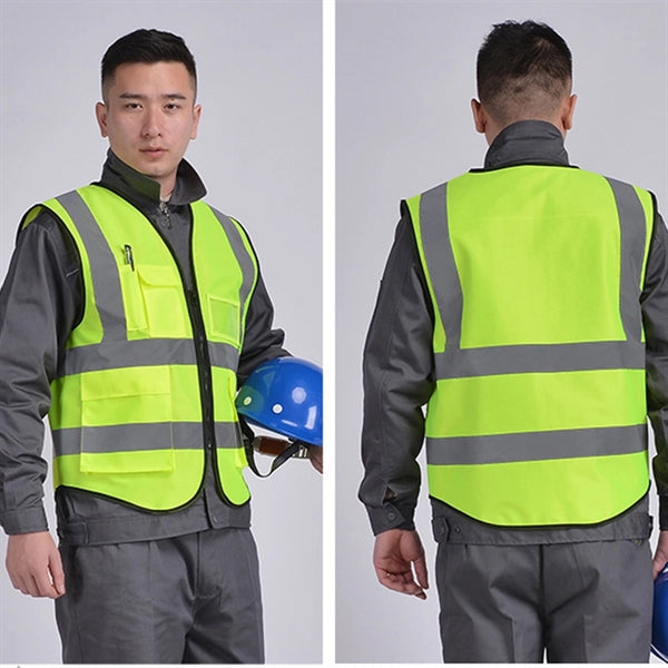 High Visibility Mesh Safety Reflective Vest With Pockets