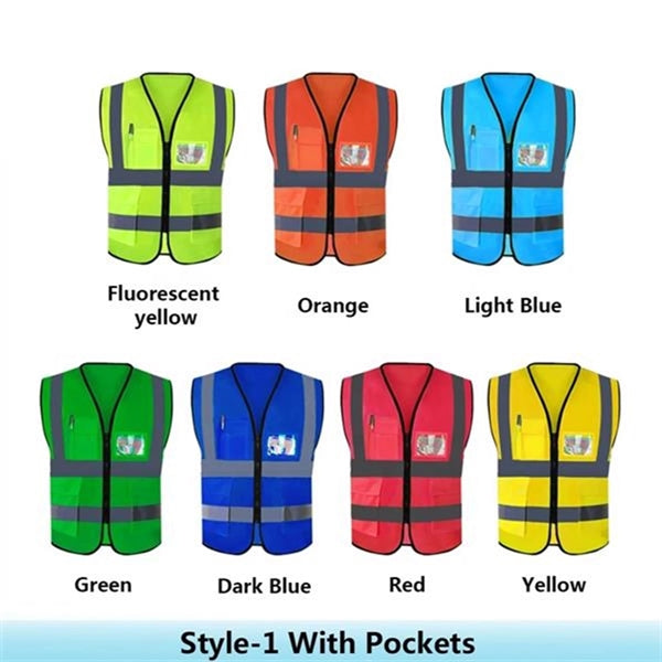 High Visibility Mesh Safety Reflective Vest With Pockets