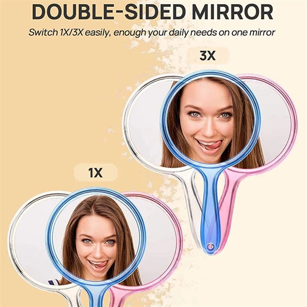 Double-Sided Handheld Mirror