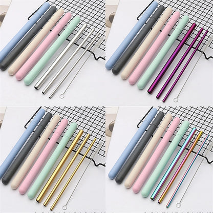 Portable Wheat Tube Set Straw