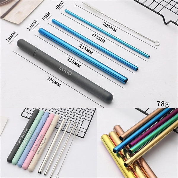 Portable Wheat Tube Set Straw