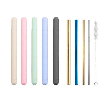 Portable Wheat Tube Set Straw