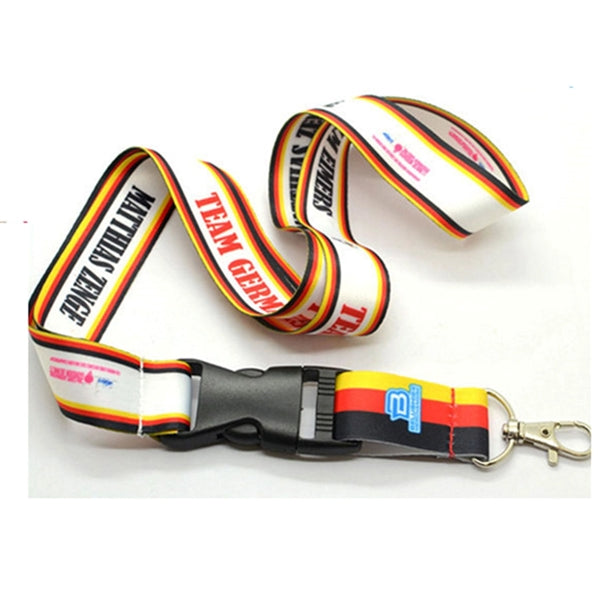 1" Sublimated Lanyard w/ Buckle Release Badge Holder