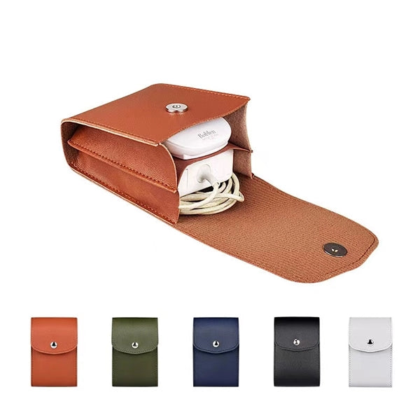 Pu Leather Charge Pouch Travel Organizer Mouse Bag