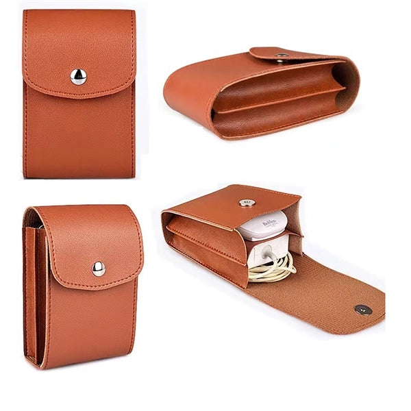 Pu Leather Charge Pouch Travel Organizer Mouse Bag