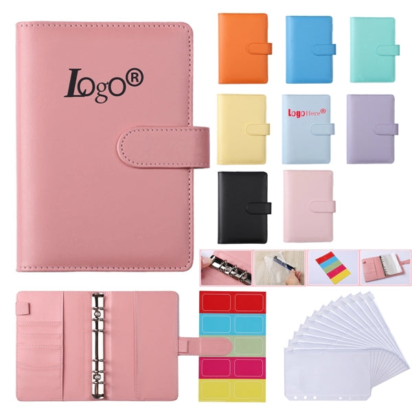 A6 Pu Leather Loose Leaf Ring Binder