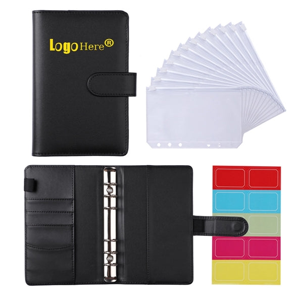 A6 Pu Leather Loose Leaf Ring Binder