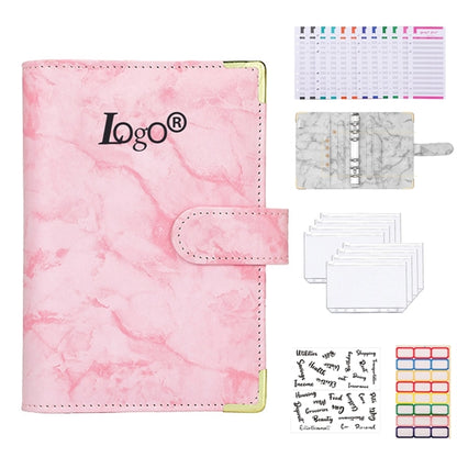 A6 Marble Color Notebook Binder Magnetic Buckle Closure