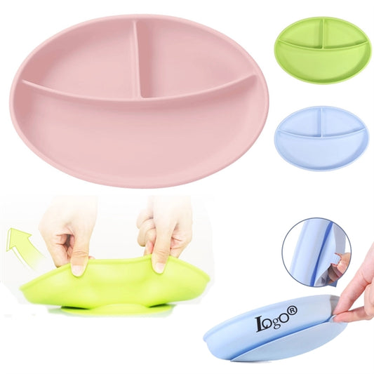 Silicone Baby Suction Divided Plate For Toddlers