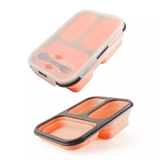 3 Compartment Foldable Lunch Bowl