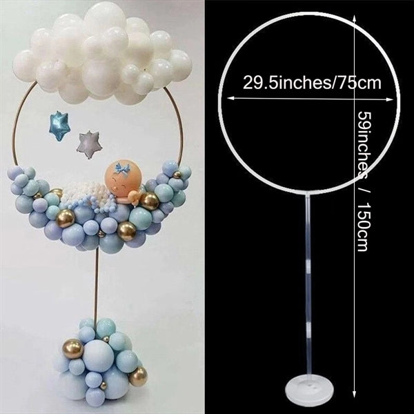 59" Hoop Balloons Wreath Frame Stand Heart Round Star Moon