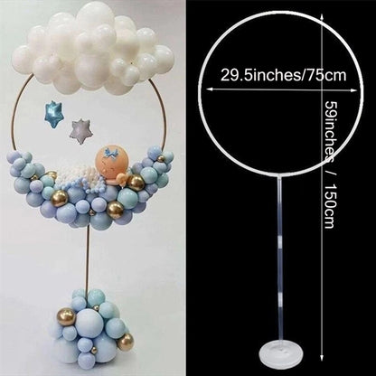 59" Hoop Balloons Wreath Frame Stand Heart Round Star Moon
