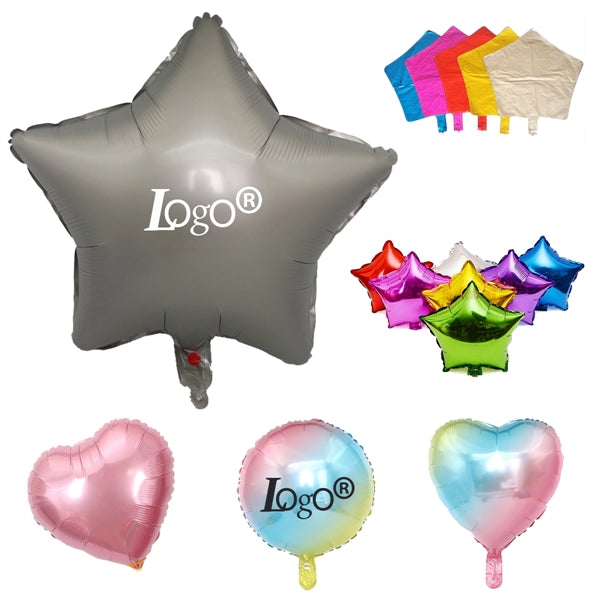 18 Inch Foil Balloons Heart Round Star Shape