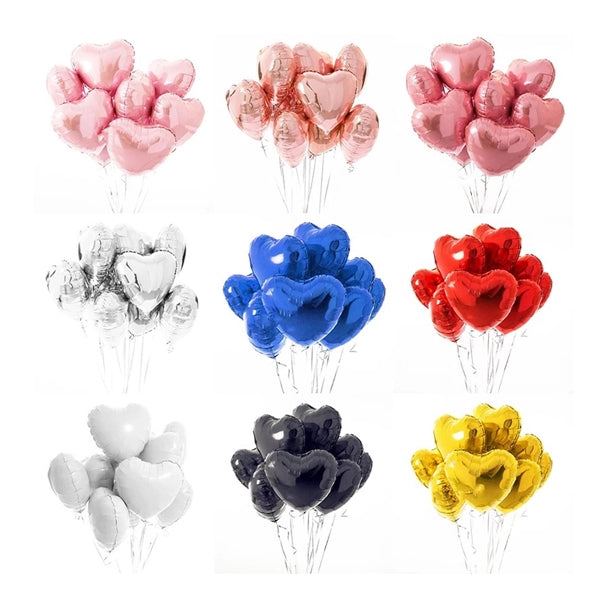 18 Inch Foil Balloons Heart Round Star Shape