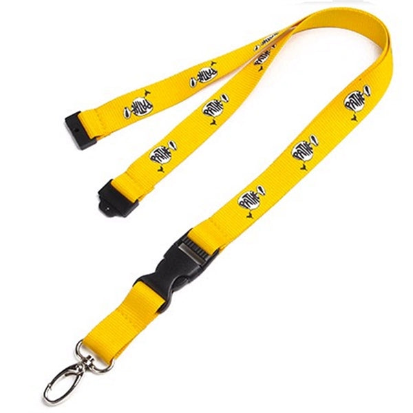 3/4" Polyester Lanyard w/ Buckle Release & Safety Break