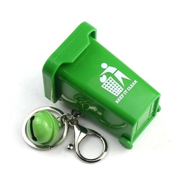 Recycle Trash Can Key Chain