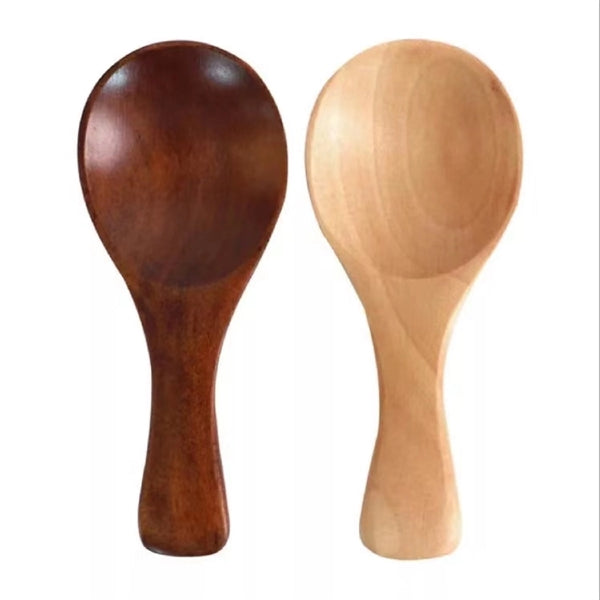 Wood Small Short Condiment Spoon